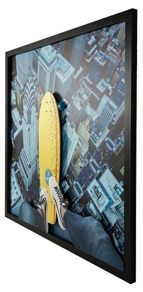 King Home Big City Skater New York Városkép Vászonkép Sárga 130x130