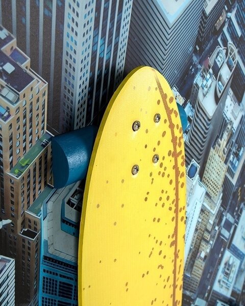 King Home Big City Skater New York Városkép Vászonkép Sárga 130x130