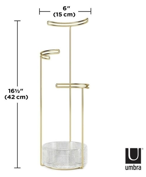 Umbra Tesora Ékszertartó Állvány Réz Üveg