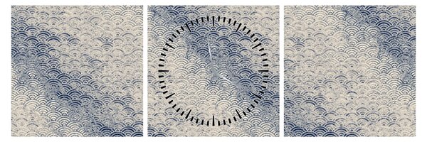 Kép - Hullámminta (órával) (90x30 cm)
