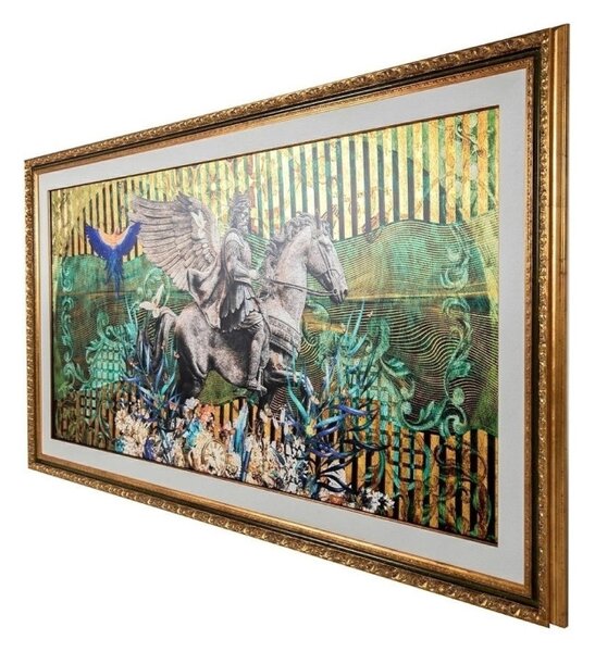 King Home Pegasus Paradise Mitológiai Nyomtatott Kép Arany Kerettel