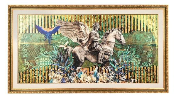 King Home Pegasus Paradise Mitológiai Nyomtatott Kép Arany Kerettel