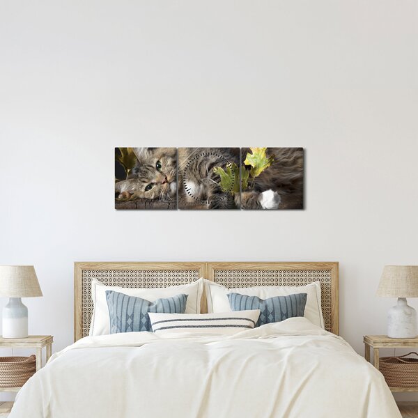 Kép - Hazudós macska (órával) (90x30 cm)