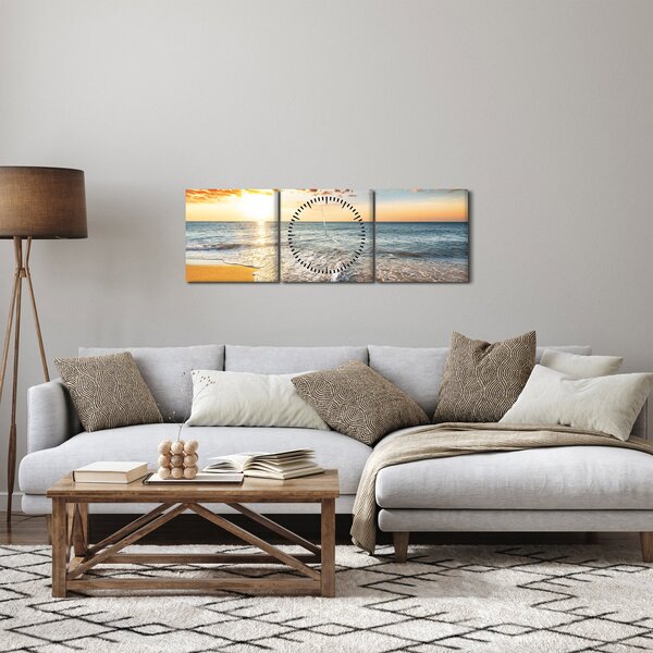 Kép - Napfelkelte (órával) (90x30 cm)