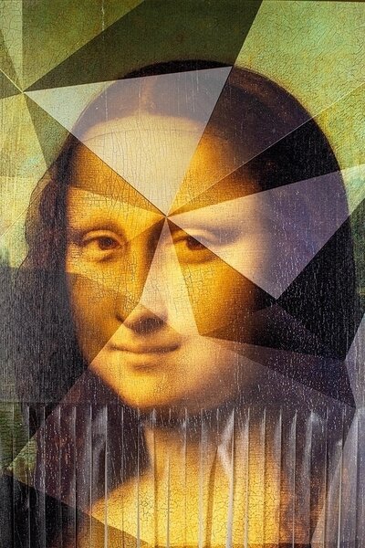 KARE Design Mademoiselle Lisa Modern Művészeti Vászonkép Geometrikus Szürreális