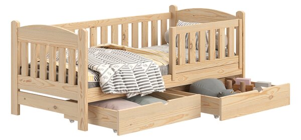 Alvins gyerekágy 70x140 fa fiókokkal - fenyő