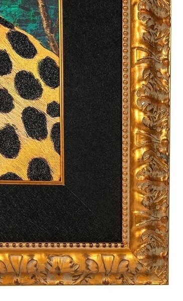 King Home Pearls Leopard Luxus Művészeti Kép Gyöngy Díszítéssel