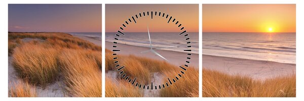 Kép - Strand naplementében (órával) (90x30 cm)