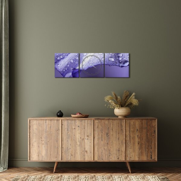 Kép - Szirom cseppekkel (órával) (90x30 cm)