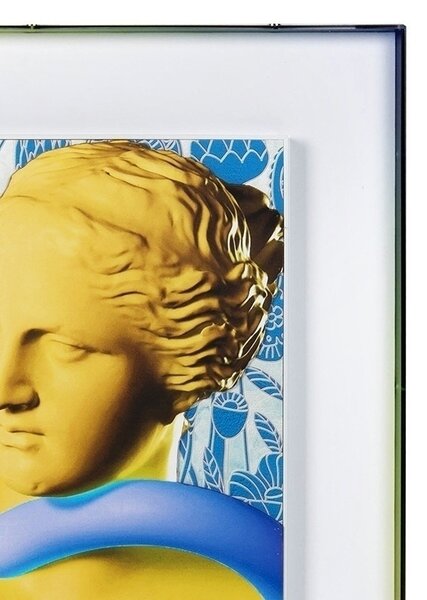 King Home Fancy Apollo Modern Művészeti Nyomat Kék-Sárga Akril Keretben