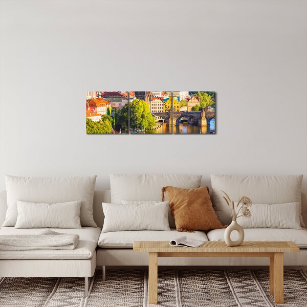 Kép - Prága II. (órával) (90x30 cm)