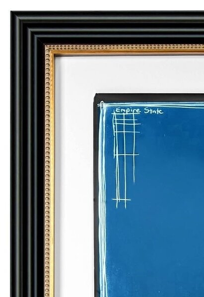 King Home Empire Art Deco Építészeti Kép Kék-Fehér