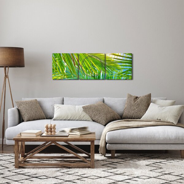 Kép - Pálmalevelek (órával) (90x30 cm)