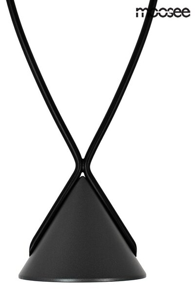 Moosee Atlas 3 Fekete Alumínium Függőlámpa LED