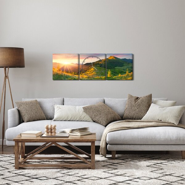 Kép - Nyári táj (órával) (90x30 cm)