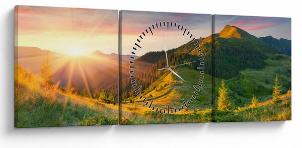 Kép - Nyári táj (órával) (90x30 cm)