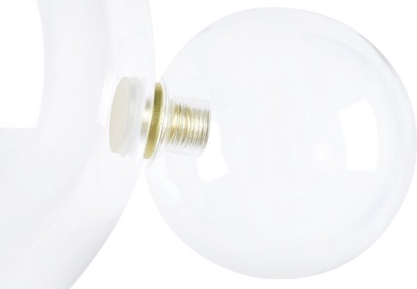 King Home Capri Wall 6 LED Fali Lámpa Üveg Arany Buborékos