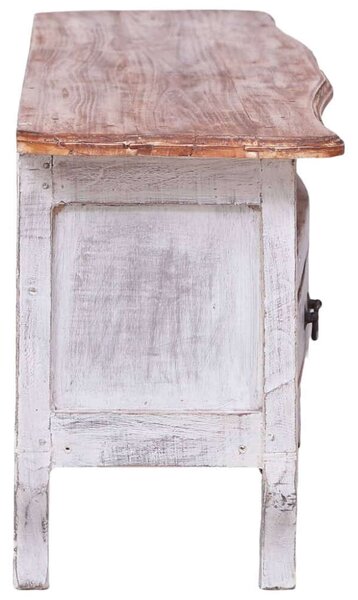Rusztikus Fehér Fa TV-Szekrény - 120x30x40 cm