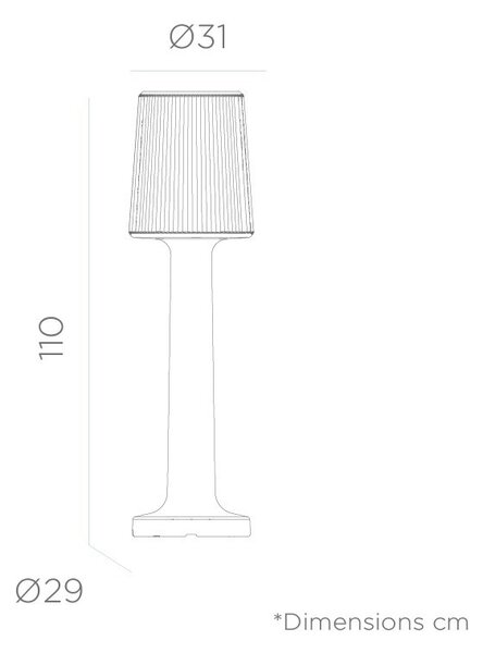 New Garden Carmen 110 Cable Kültéri LED Állólámpa Fehér