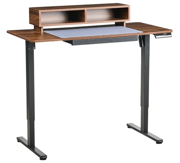 Elektromosan állítható asztal LUCAMA Barna/fekete 120 cm 60 cm USB porttal
