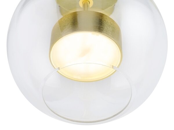 King Home Capri Wall Üveg Gömb Fali Lámpa Arany LED