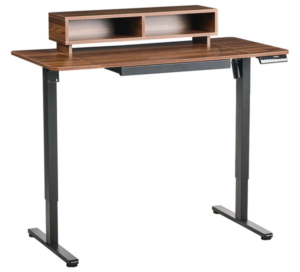 Elektromosan állítható asztal LUCAMA Barna/fekete 120 cm 60 cm USB porttal
