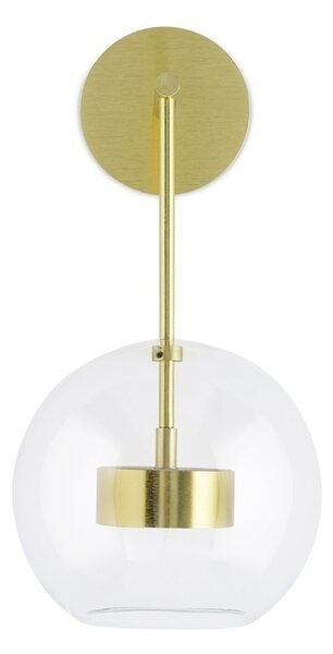 King Home Capri Wall Üveg Gömb Fali Lámpa Arany LED