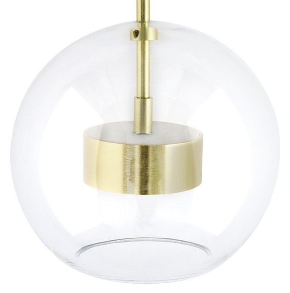 King Home Capri Wall Üveg Gömb Fali Lámpa Arany LED