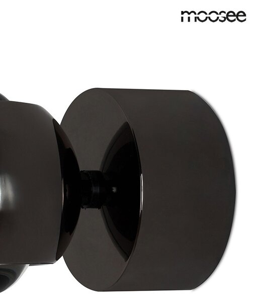 Moosee EOS Fekete Króm LED Fali Lámpa 360° Forgatható
