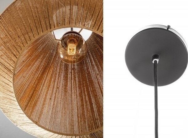 INVICTA Pure Nature II Rattan Papír Függőlámpa