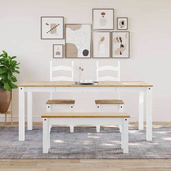 VidaXL Panama Ebédlőasztal - Fehér Fenyő - 180x90 cm