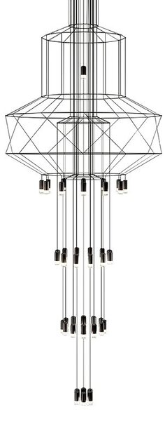 King Home Flusso 43 Geometrikus Függőlámpa Fekete LED