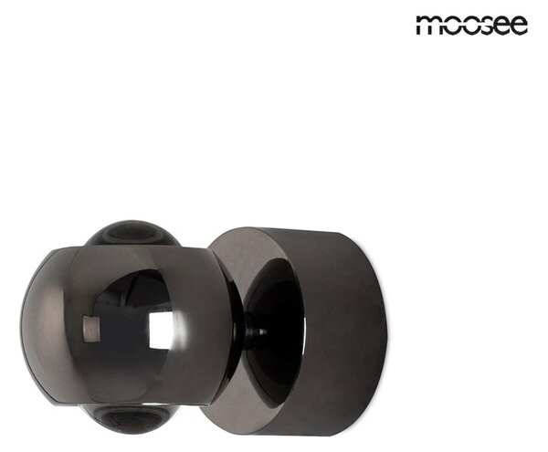 Moosee EOS Fekete Króm LED Fali Lámpa 360° Forgatható