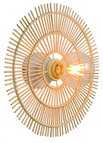 Toolight Toollight Boho, fali lámpa 43cm 1xE27 APP1577-5C, natúr barna, OSW-03904
