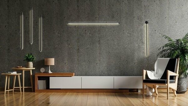 Moosee Ombre 80 LED Fali Lámpa Acél Fekete Minimalista