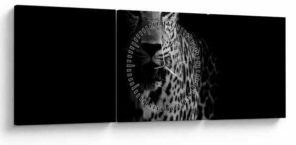 Kép - Egy leopárd portréja (órával) (90x30 cm)