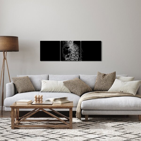 Kép - Egy leopárd portréja (órával) (90x30 cm)