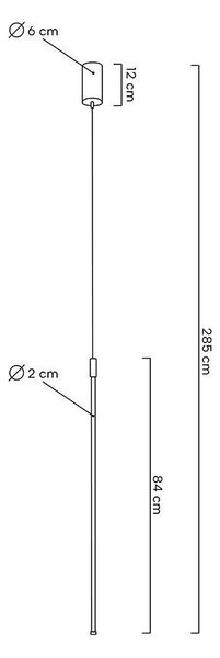 Moosee Ombre 80 LED Függőlámpa Acél Fehér Minimalista