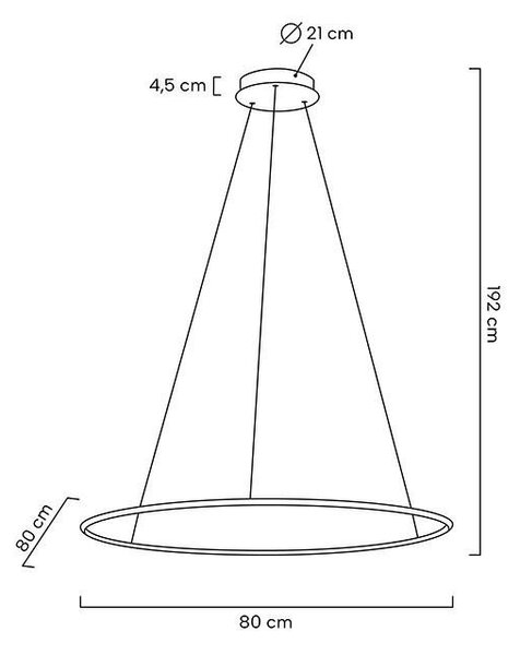 Moosee Ring Slim 80 LED Függőlámpa Arany