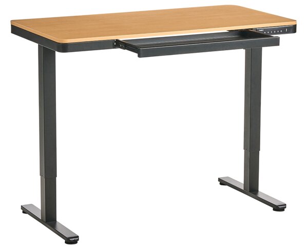 Elektromosan állítható asztal PENLY Fekete/világosbarna 120 cm 60 cm USB porttal
