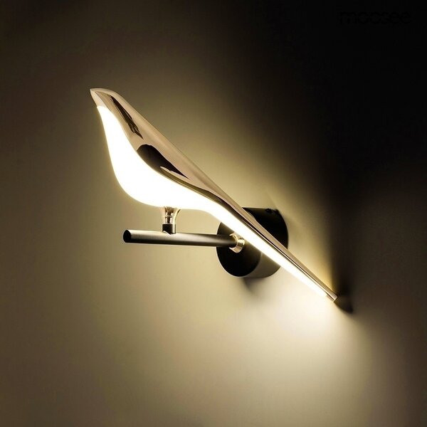 Moosee Bird LED Fali Lámpa Arany-Fehér Madár Dizájn