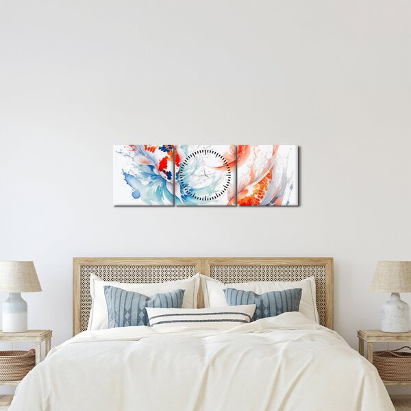 Kép - Halak (órával) (90x30 cm)
