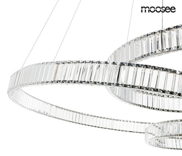 Moosee Wave 160A Kristály Króm Függőlámpa