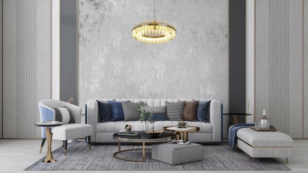 Moosee Saturnus 47 DUO LED Kristály Függőlámpa Arany