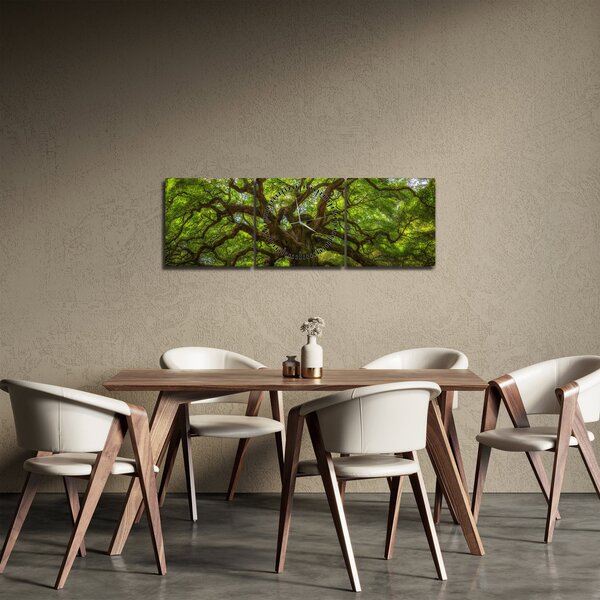 Kép - Zöld fa (órával) (90x30 cm)