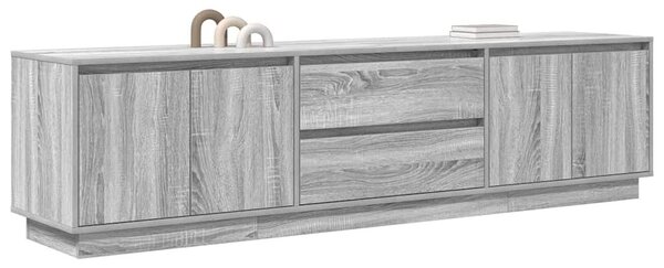 VidaXL szürke sonoma színű TV-szekrény LED-lámpákkal 193,5x41x50 cm