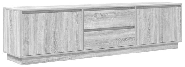 VidaXL szürke sonoma színű TV-szekrény LED-lámpákkal 193,5x41x50 cm