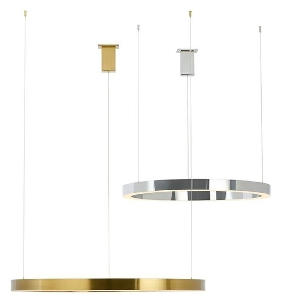 King Home Ring 80 LED Függőlámpa Polírozott Acél Ezüst