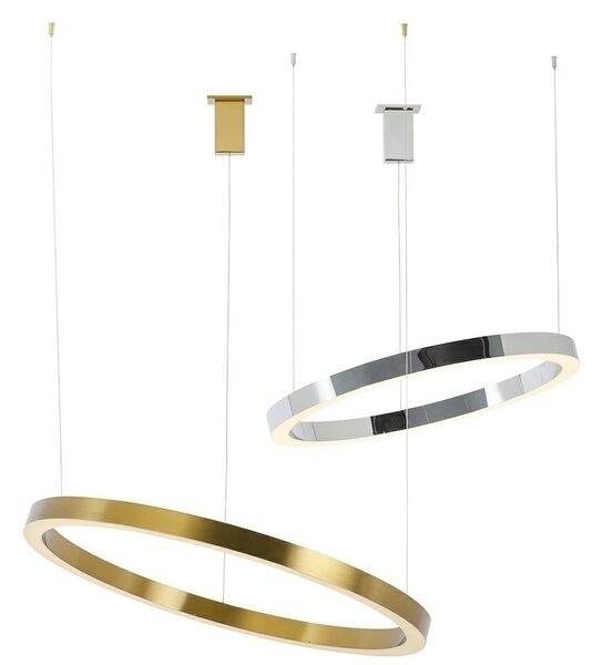 King Home Ring 80 LED Függőlámpa Polírozott Acél Ezüst