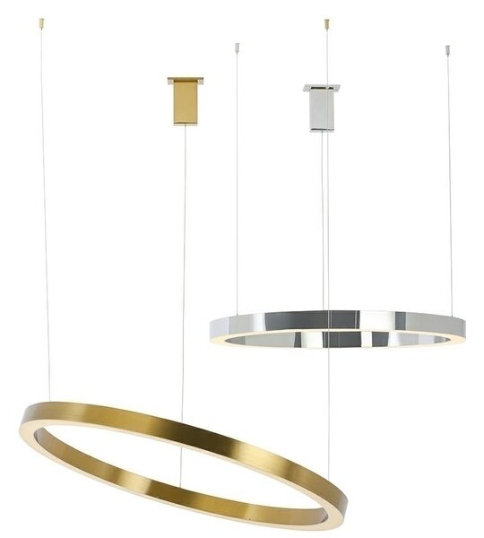 King Home Ring 80 LED Függőlámpa Polírozott Acél Ezüst